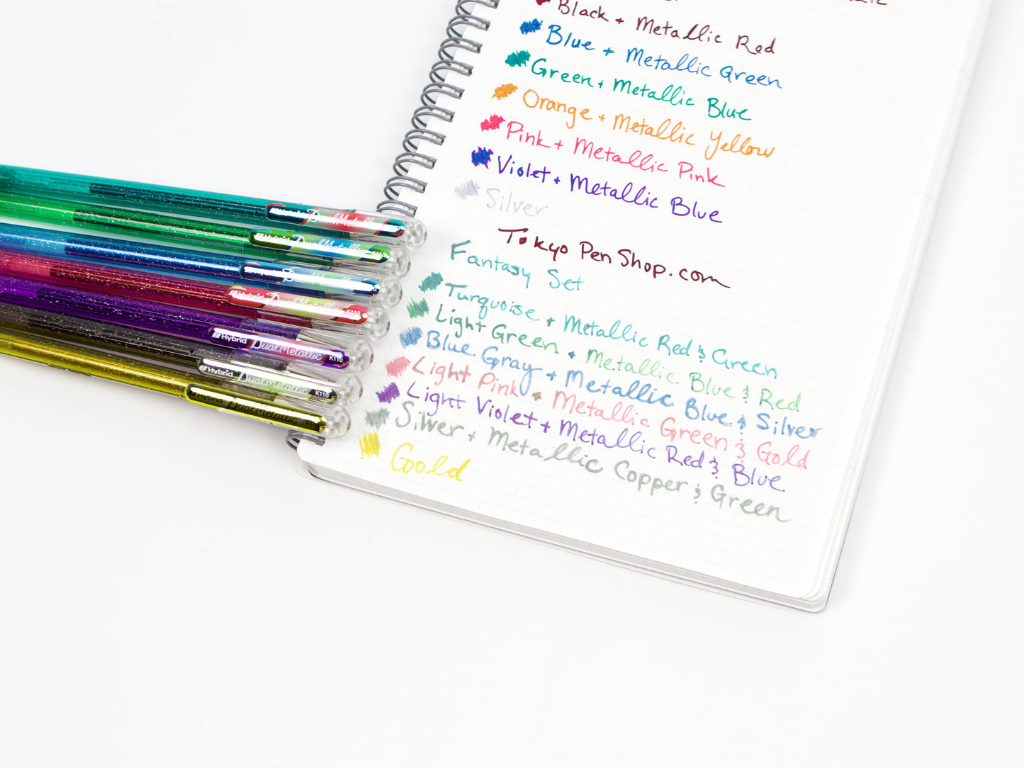 Juego híbrido dual de 7 colores de Pentel 