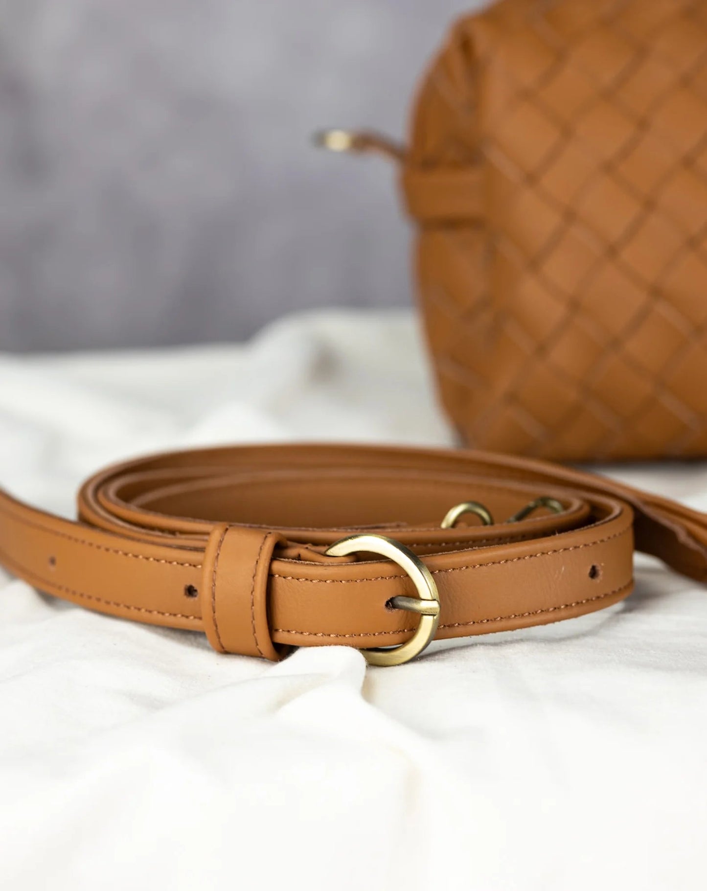 milloo Calliope Crossbody Handwoven Caramel Brown
