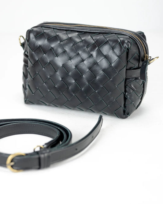 milloo Calliope Crossbody Handwoven Black