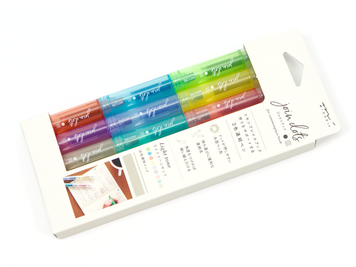 Three Color Marker Midori Join Dot 3 Color Marker Triple Set - Tokyo Pen Shop