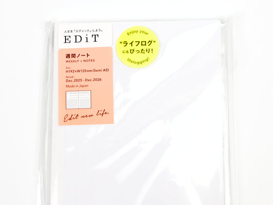 Mark's Inc. EdiT Weekly + Notes REFILL 2026 Semi-A5