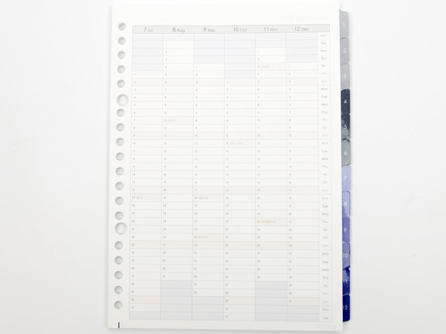 Maruman 2023 A5 Monthly Diary Loose Leaf