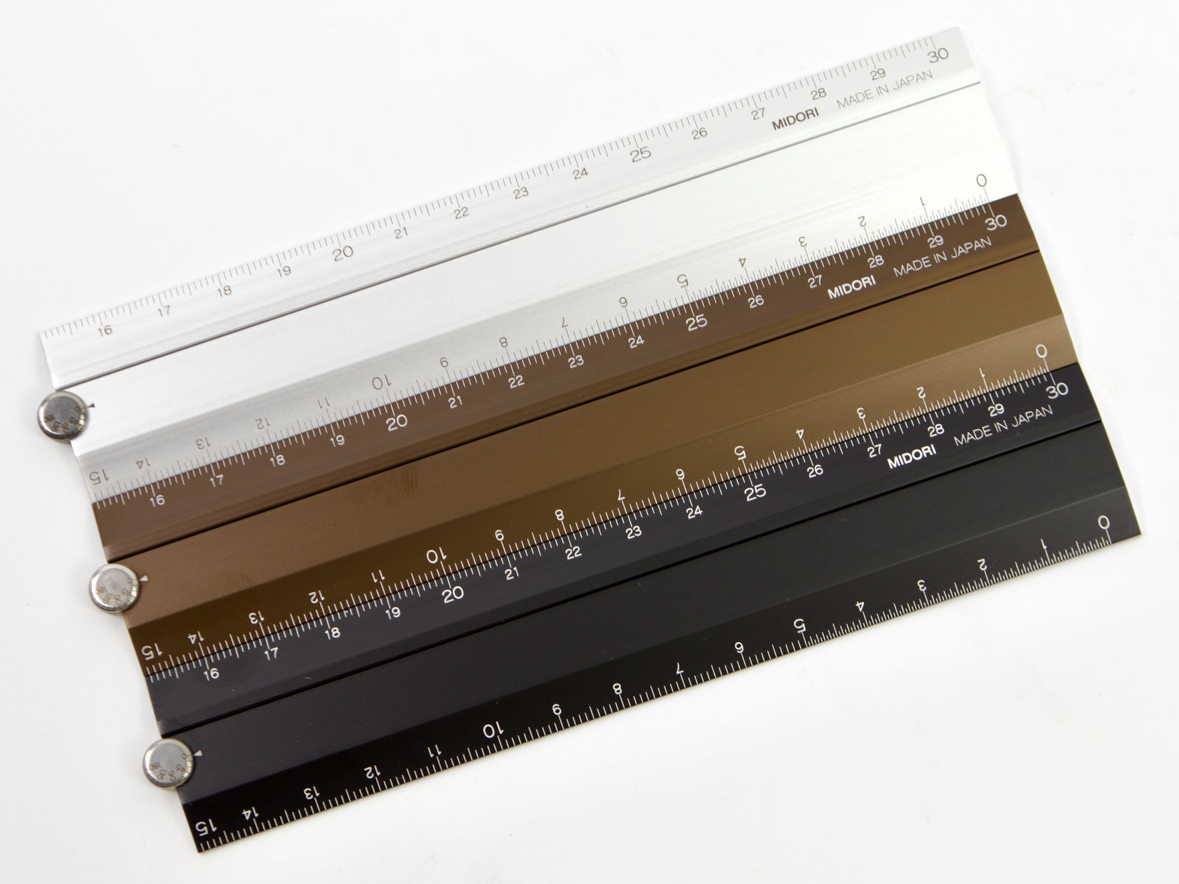 Midori Aluminum Multi Ruler 30cm - Tokyo Pen Shop