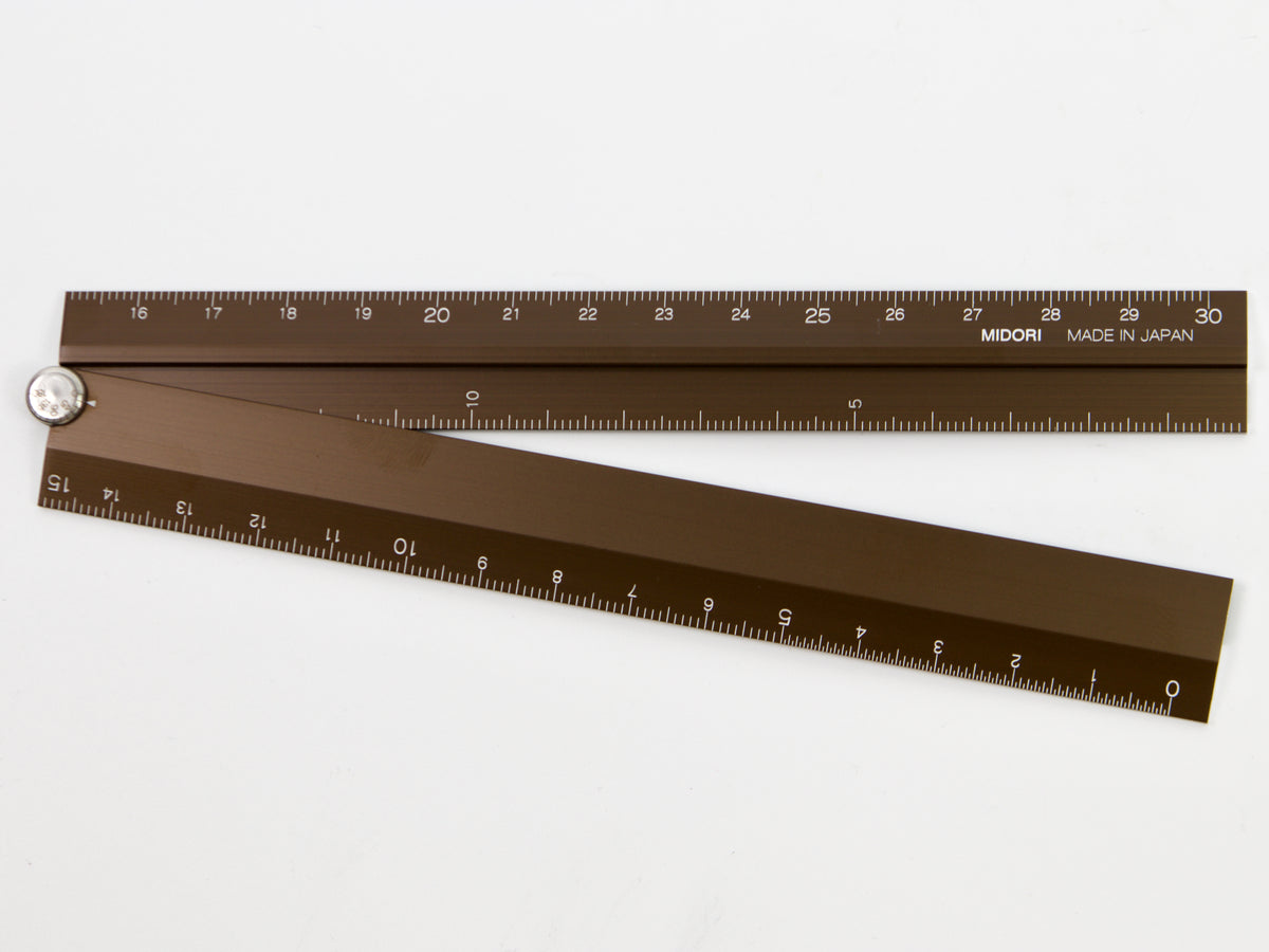 Mecury Ruler Midori Aluminum Multi Ruler 30cm - Tokyo Pen Shop