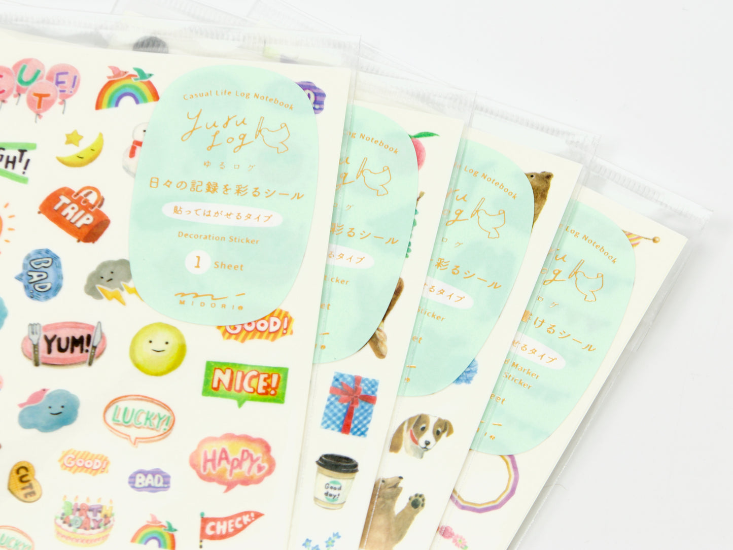 Midori Yuru Log Decoration Stickers