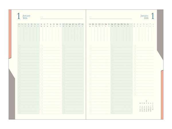 Midori Double Schedule 2026 (B6)