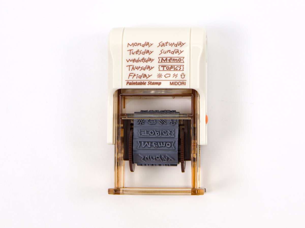Midori Paintable Stamp 10 Design Type (Brown Ink)