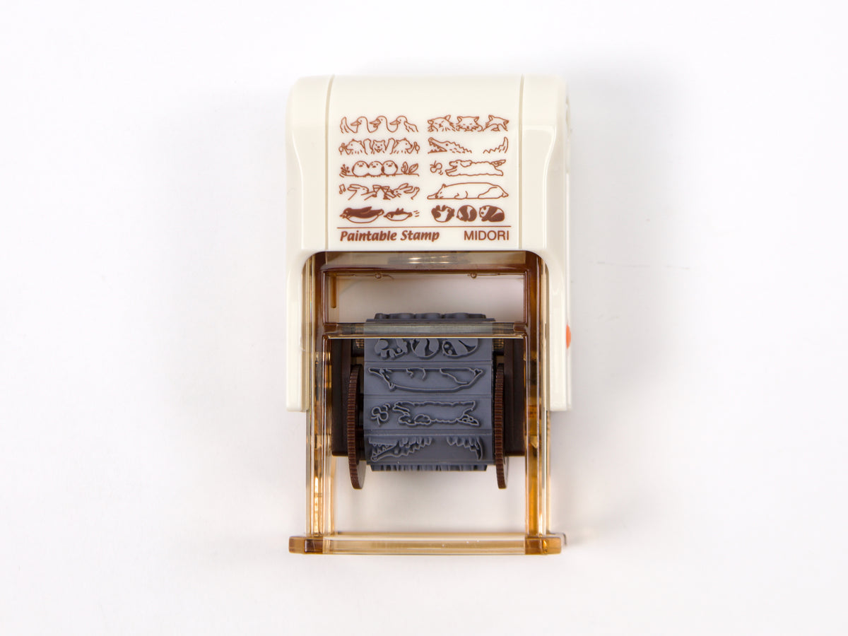 Midori Paintable Stamp 10 Design Type (Brown Ink)