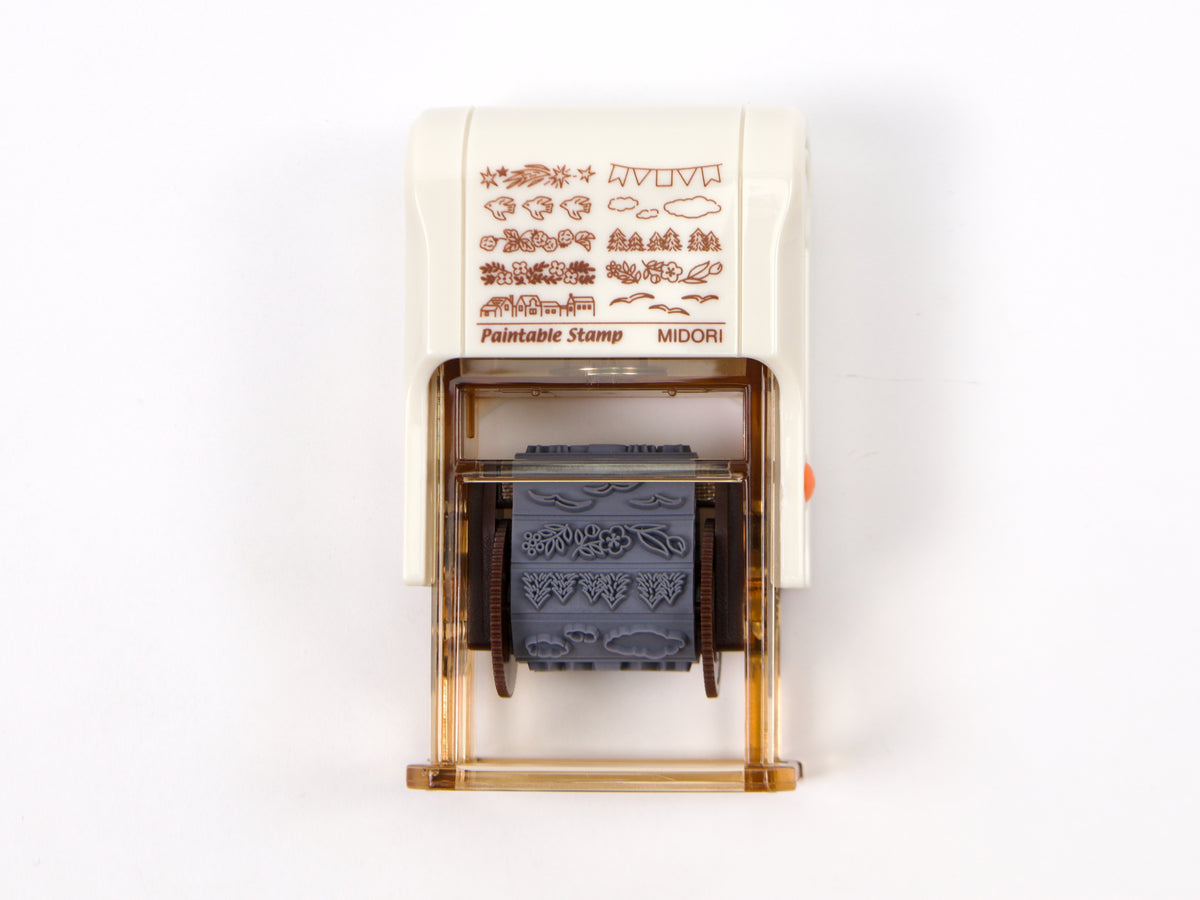 Midori Paintable Stamp 10 Design Type (Brown Ink)