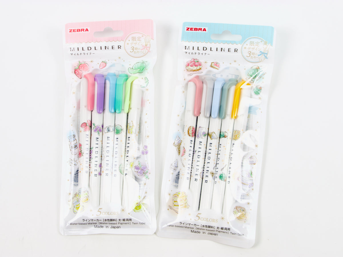 Zebra MildLiner 5 Color Sets 3PM Snack LTD