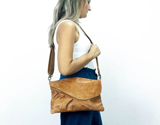 Bolso bandolera Milloo Erato marrón desgastado