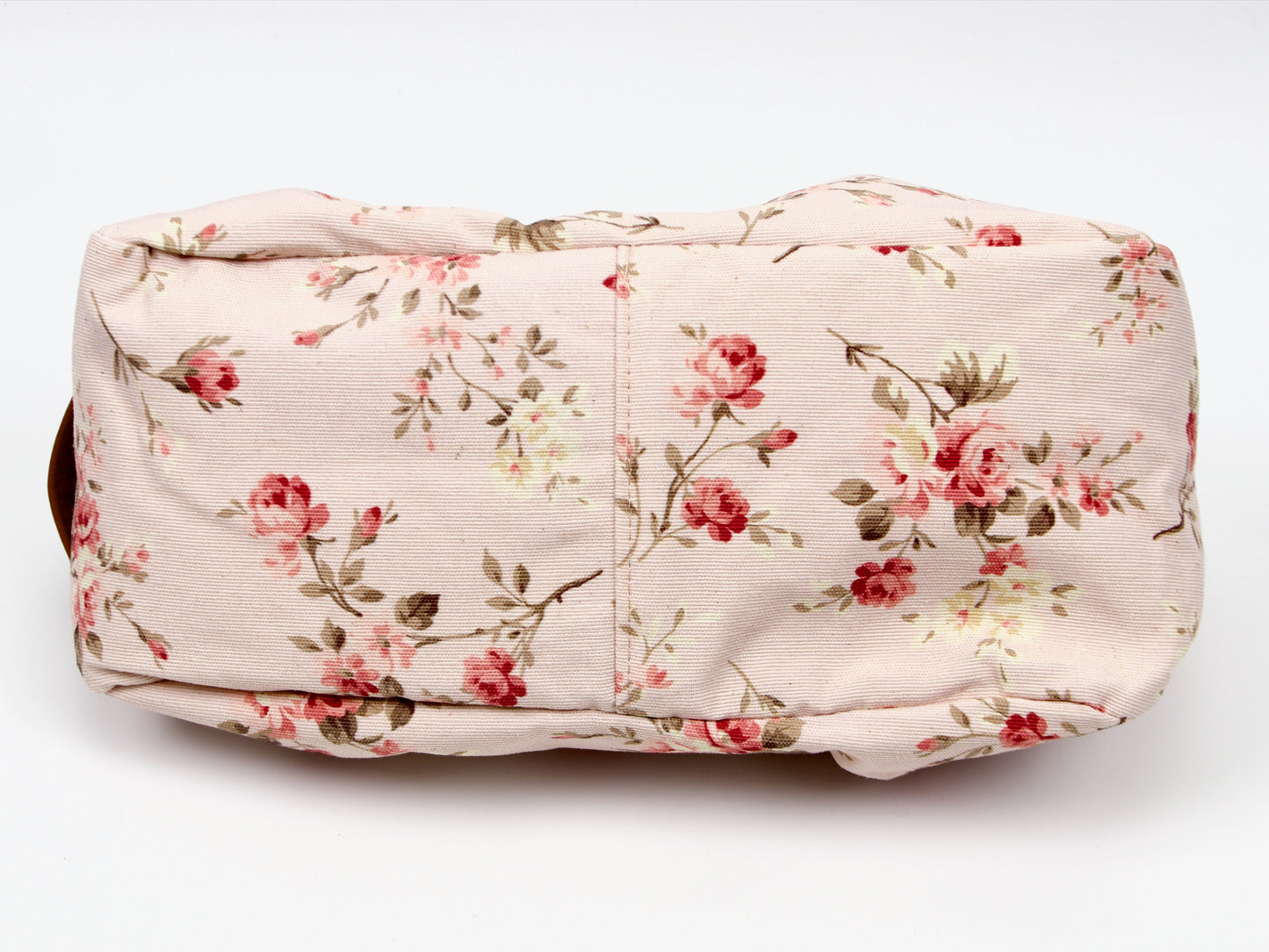 Sac à accessoires Milloo Estia en toile fleurie rose pâle