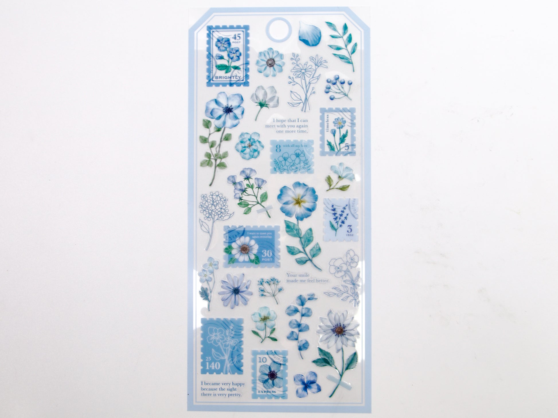 Mind Wave Oshibana Floral Stamp Stickers, Charcoal