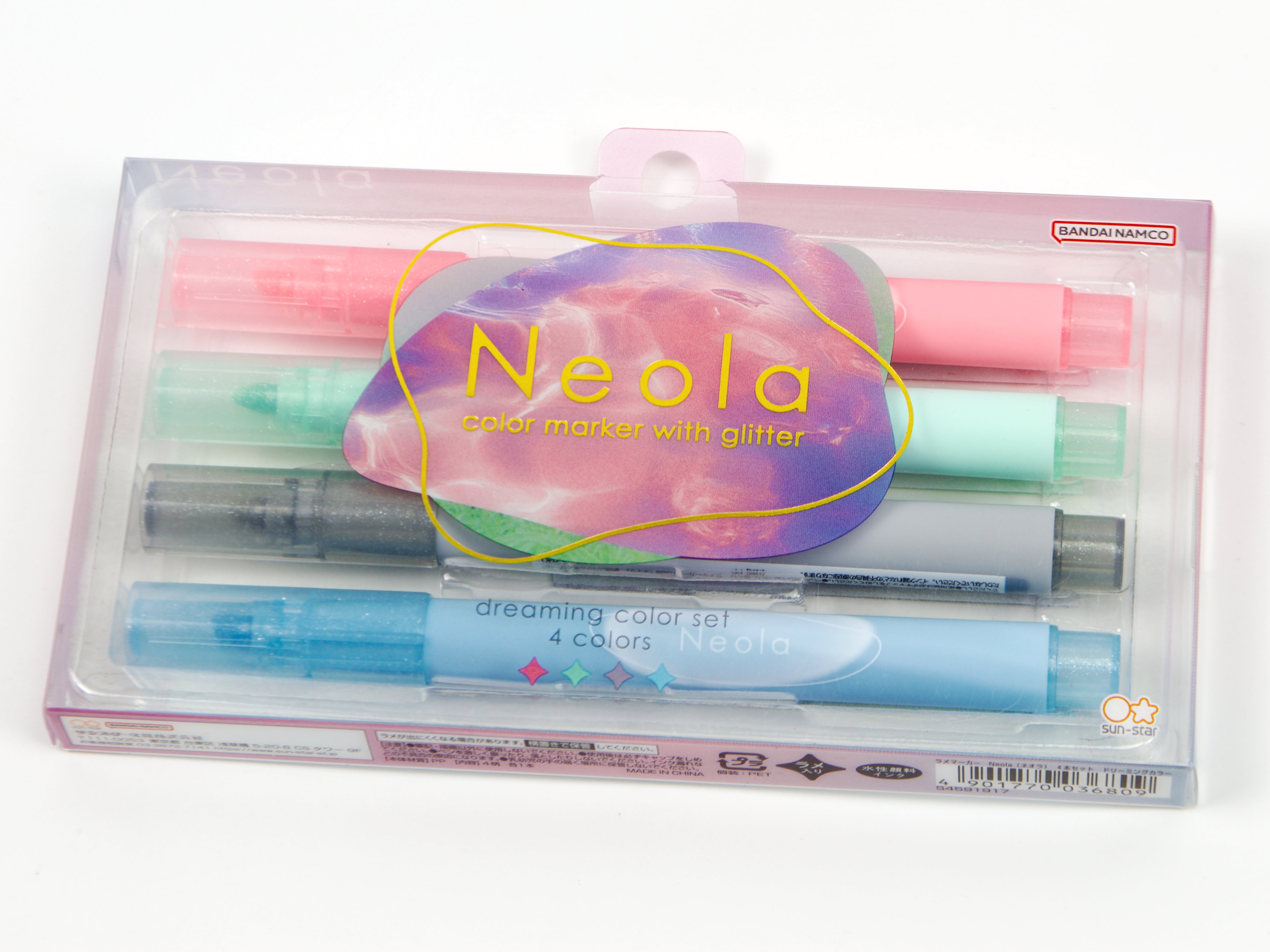 Sun-Star Neola Glitter Marker 4 Color Set - Tokyo Pen Shop