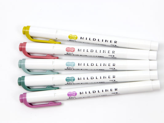 Paquete de 5 marcadores Zebra MildLiner