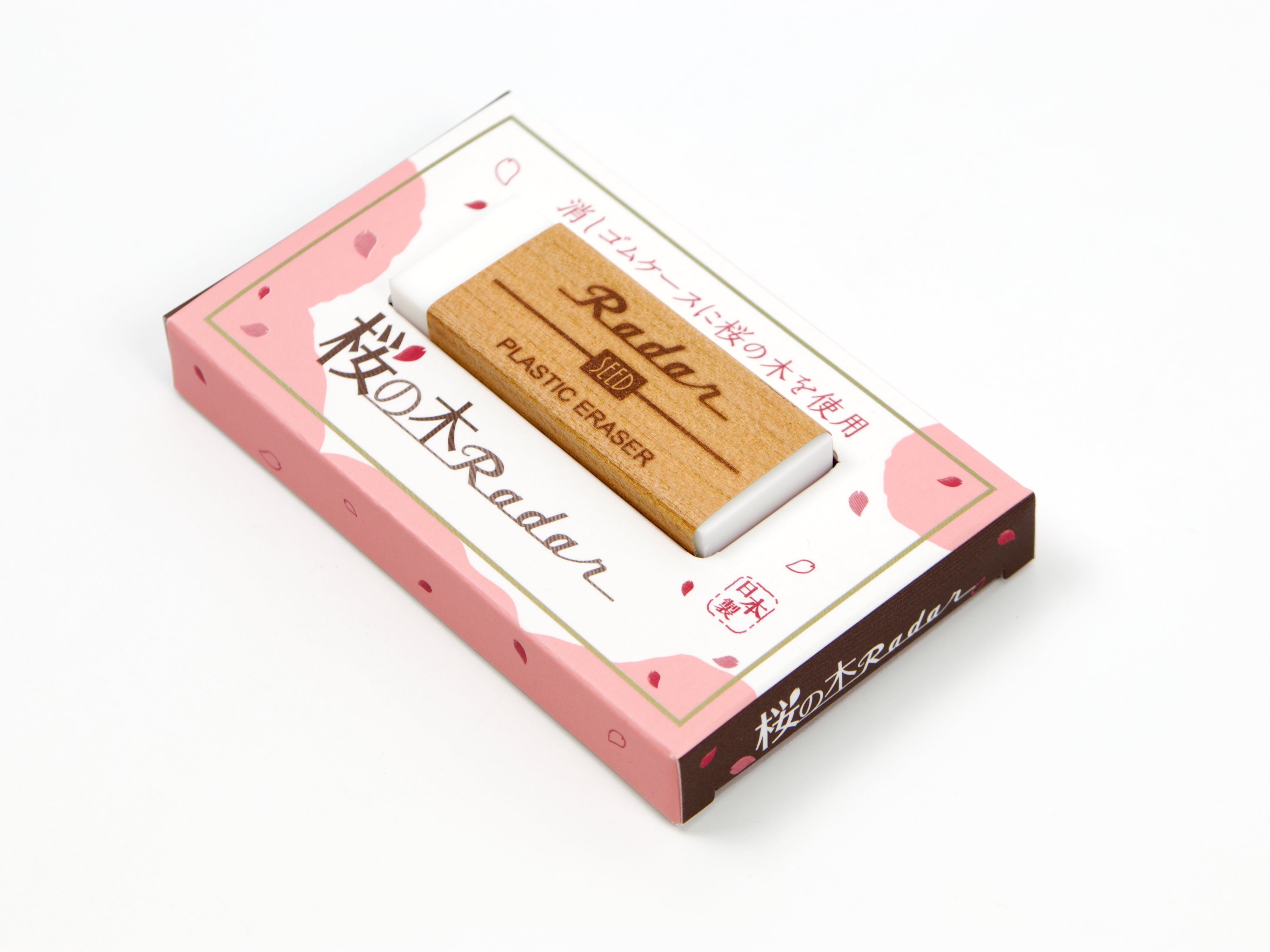 SEED Radar Eraser Cherry Tree Bark Sleeve - Tokyo Pen Shop