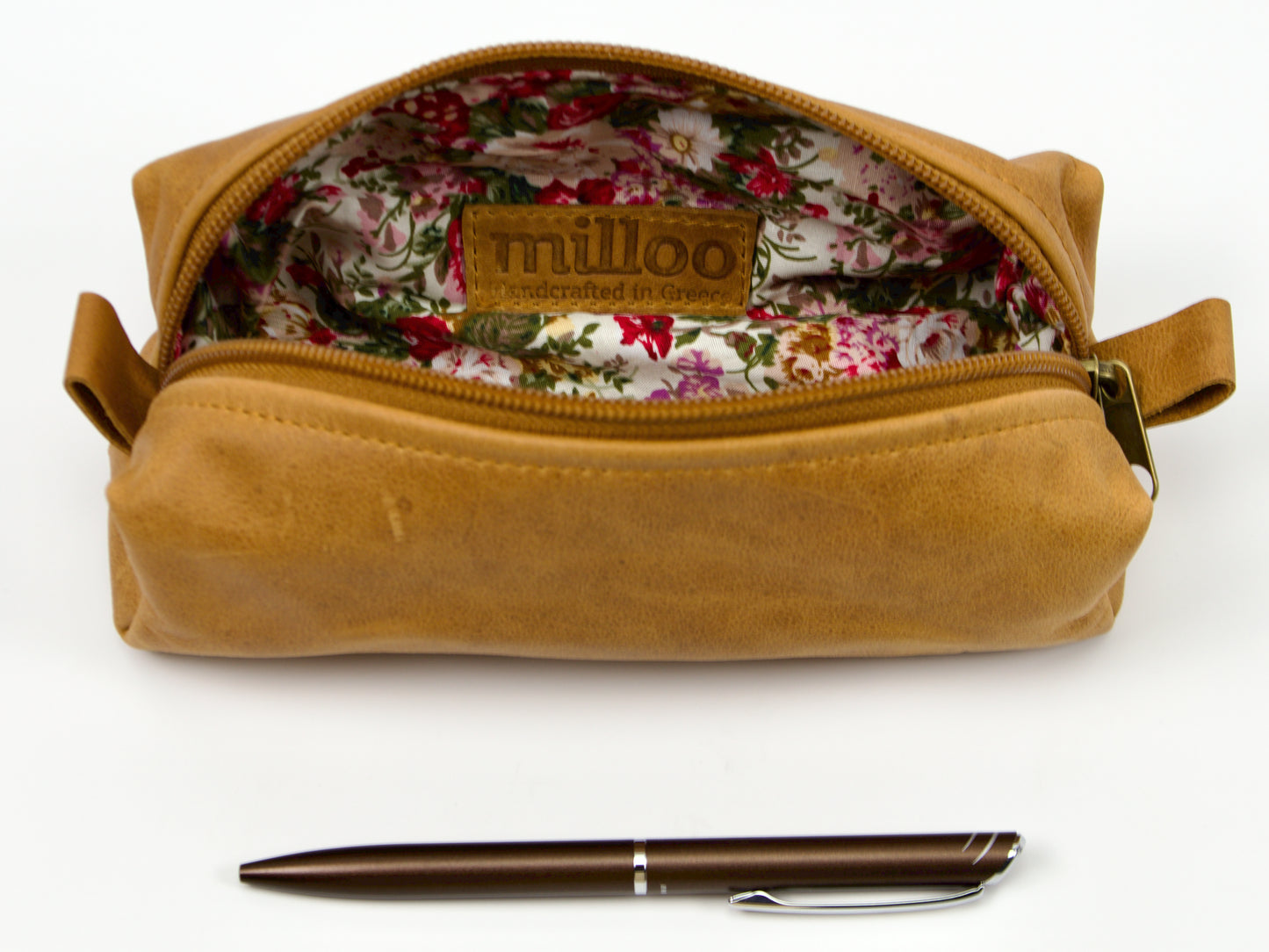 milloo Rec Pen Case Distressed Brown