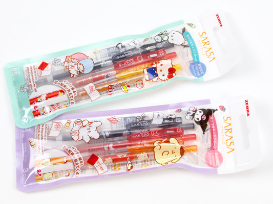 Sanrio x Sarasa Clip 3 Color Set Limited Edition