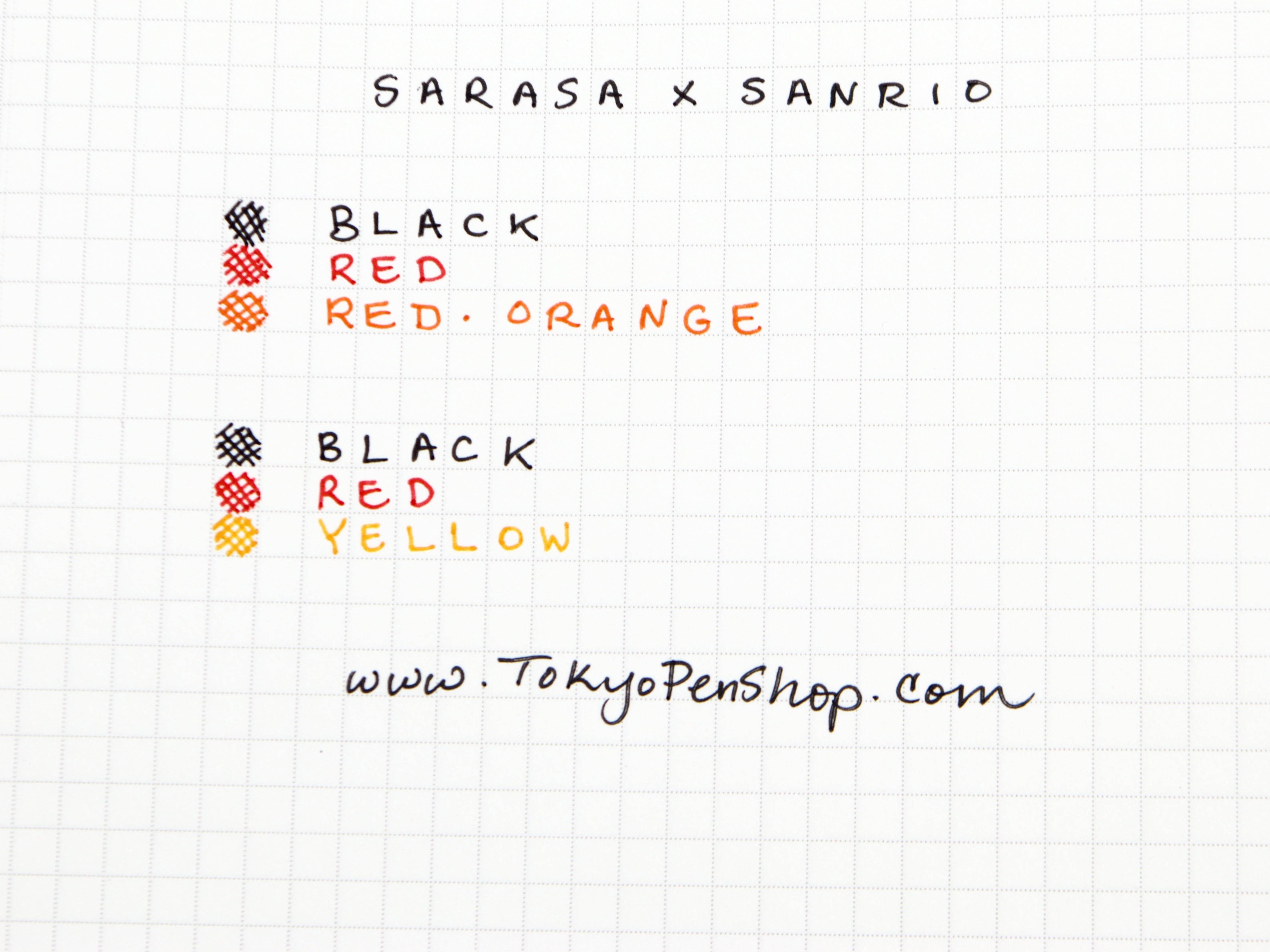Sanrio x Sarasa Clip 3 Color Set Limited Edition - Tokyo Pen Shop