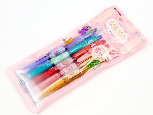 Sarasa Clip Fruits Scented Limited Edition 5 Color Set