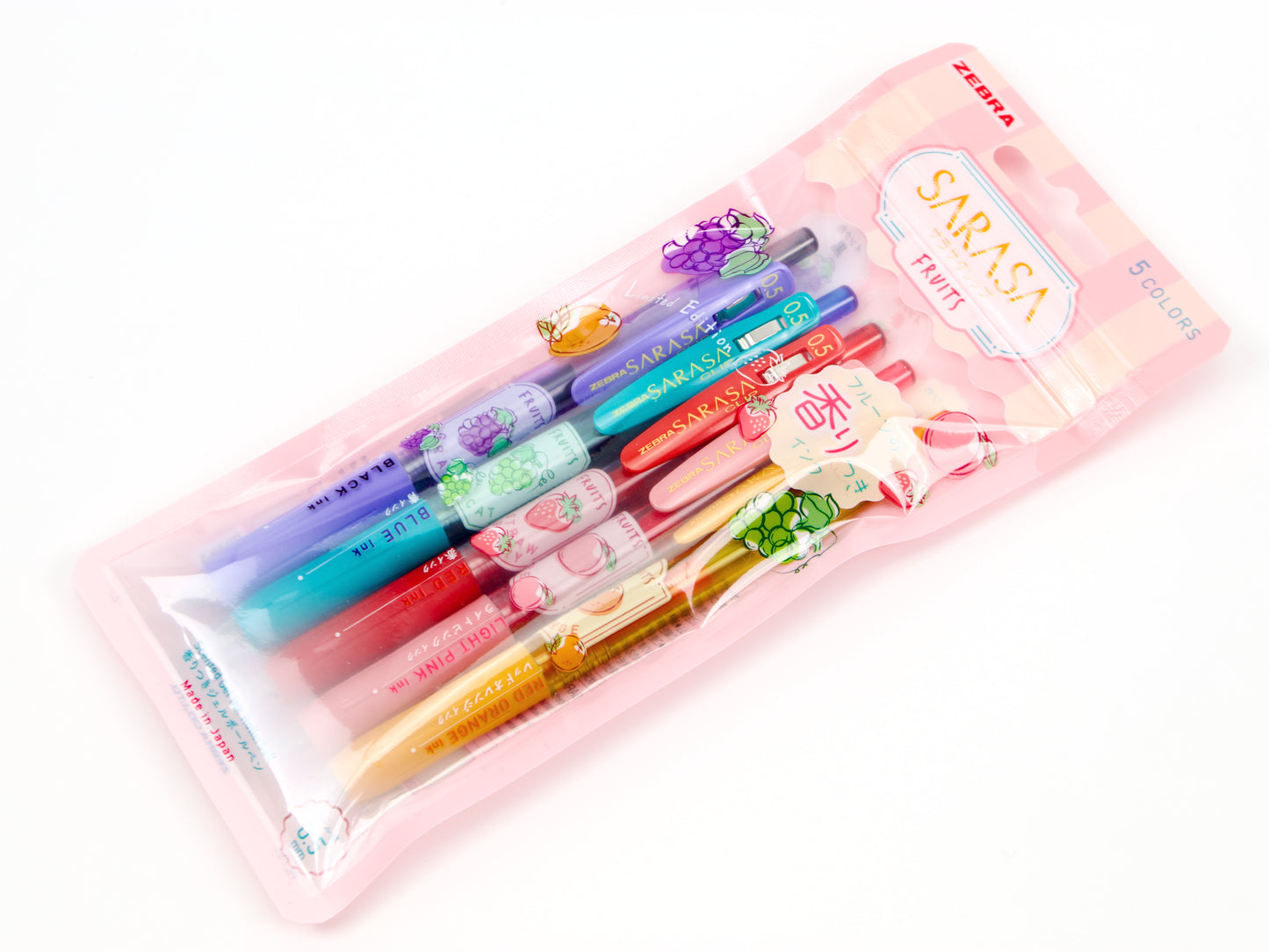 Sarasa Clip Fruits Scented Limited Edition 5 Color Set