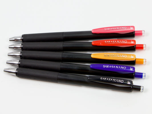 Juego de 5 colores Sarasa Nano de 0,38 mm