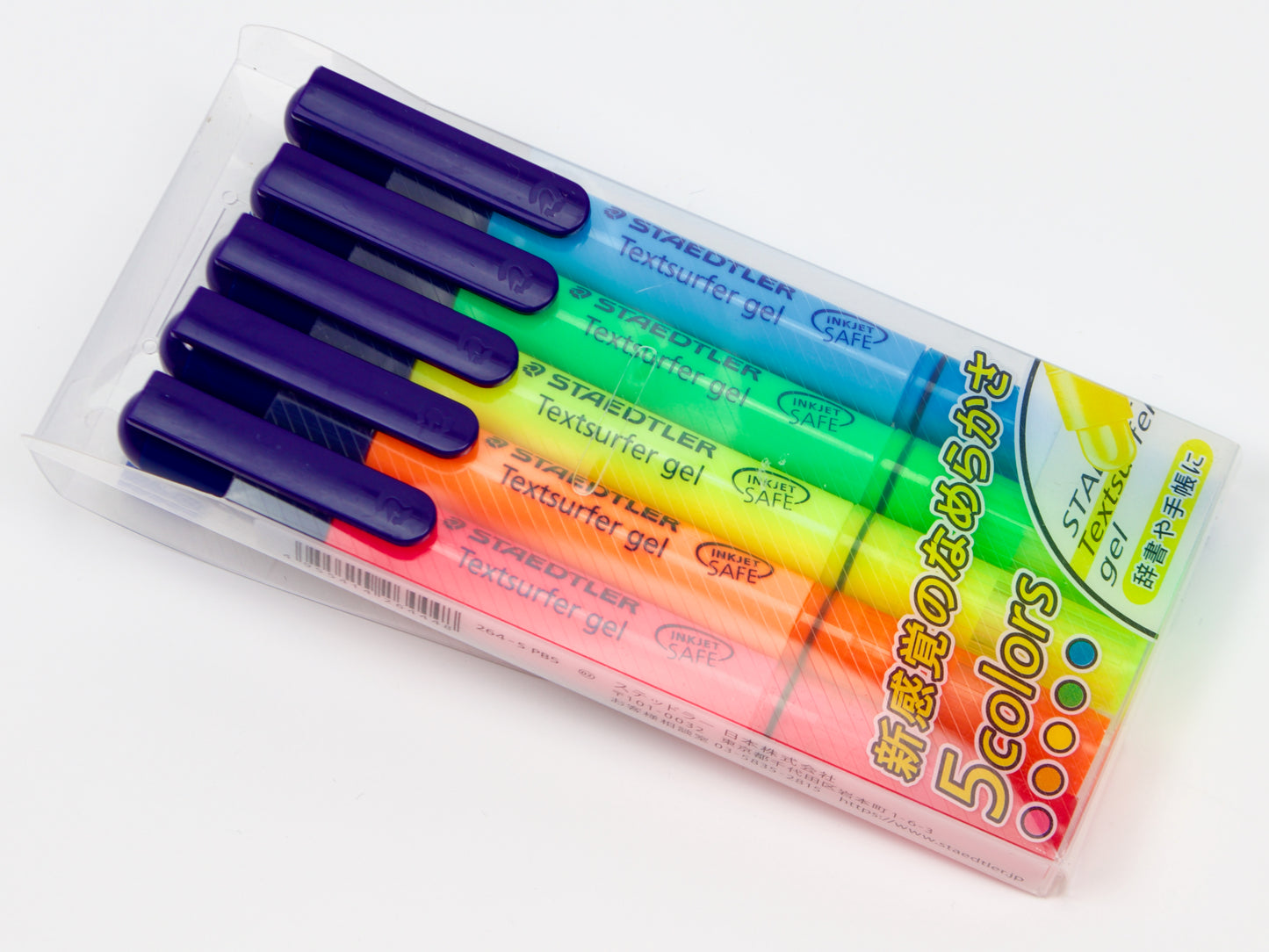 Coffret de 5 couleurs Staedtler Textsurfer Gel