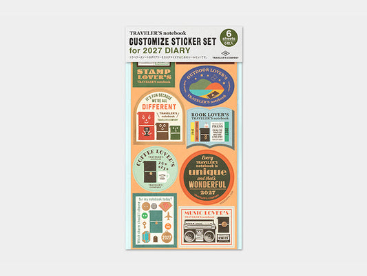 2027 Customized Sticker for Traveler's Notebook