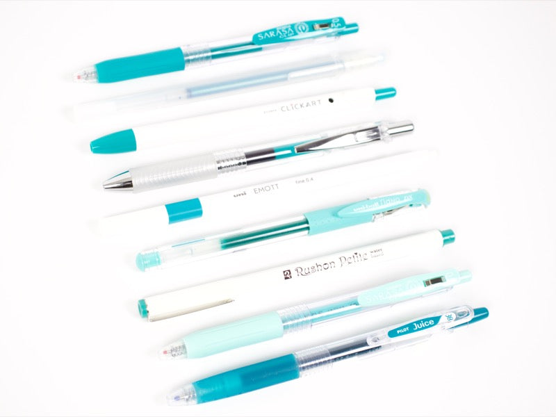 Blue Green - Turquoise Pen Sampler Set