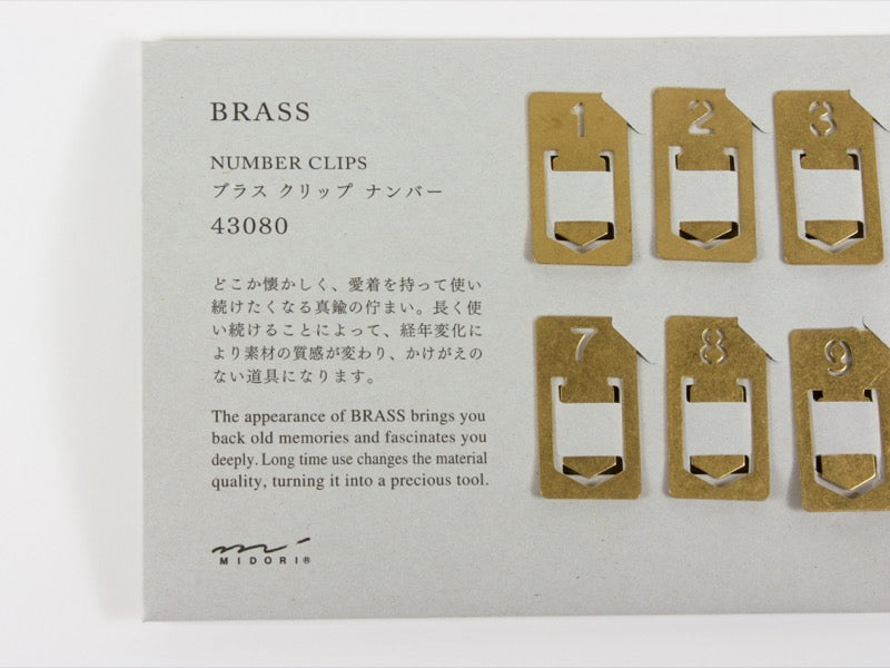 Traveler's Company Brass Number Clips - Tokyo Pen Shop