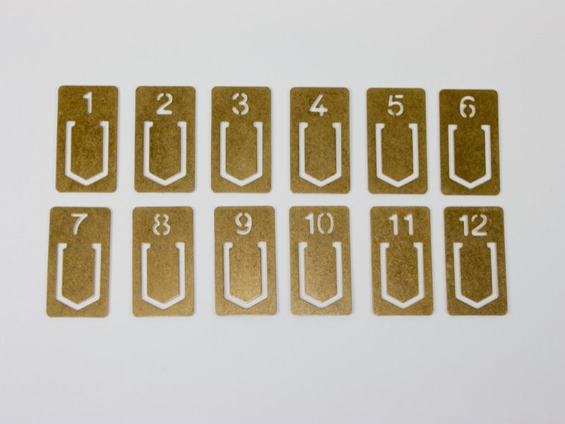 Traveler’s Company Brass Number Clips