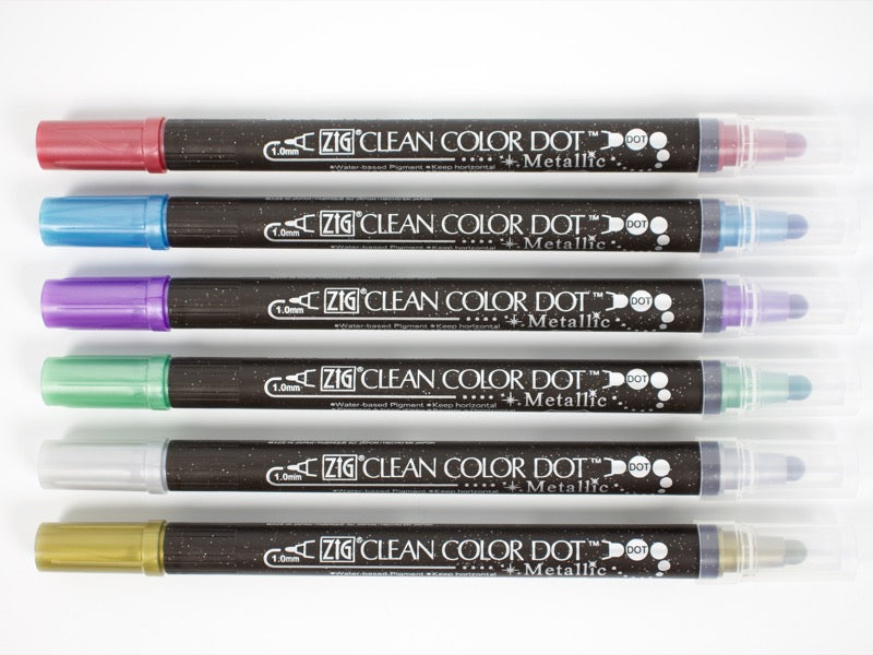 Kuretake Clean Color Dot Metallics 6 Color Set