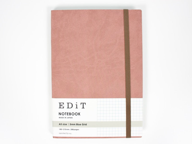 MARK'STYLE EDiT A5 Notebook & Refill Set – 5mm Gray Grid
