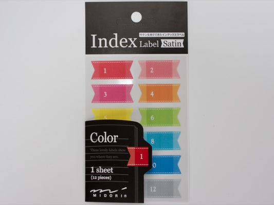 Index Label Satin