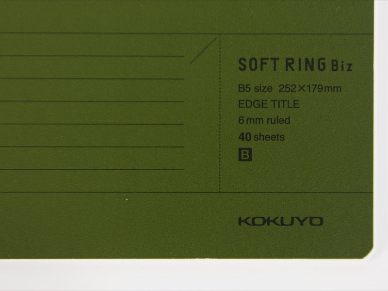 Kokuyo Soft Ring Biz Edge Title B5