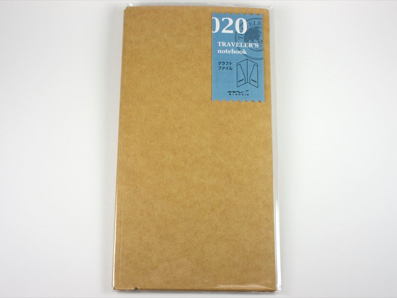Notebook 020 Midori Traveler's Notebook 020 Kraft Folder - Tokyo Pen Shop