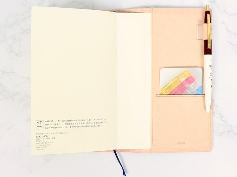 Midori MD Paper B6 Slim Notebook Goat Cover
