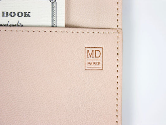 Cuaderno A5 Midori MD Paper con funda de piel de cabra