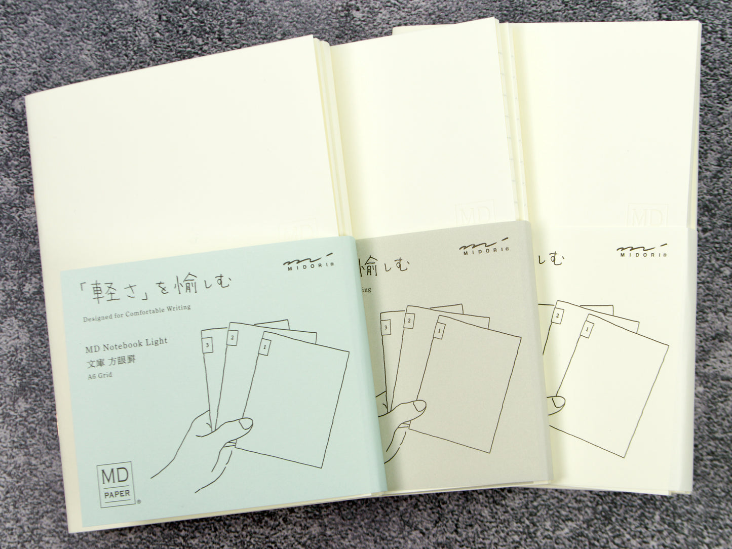 Midori MD Paper A6 Notebook Light (3 Pack)