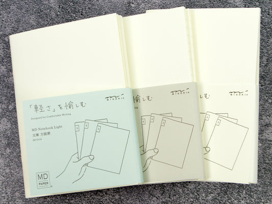 Carnet de notes Midori MD Paper A6 Light (lot de 3)