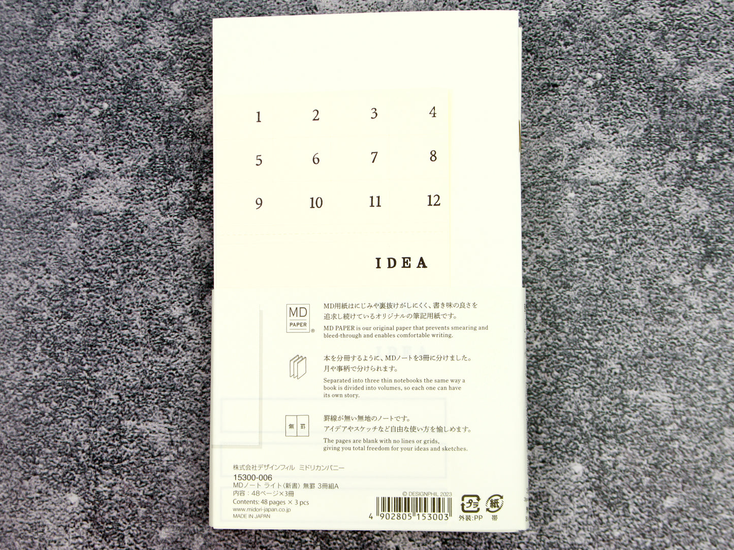 Midori MD Paper B6 Slim Notebook Light (3 Pack)
