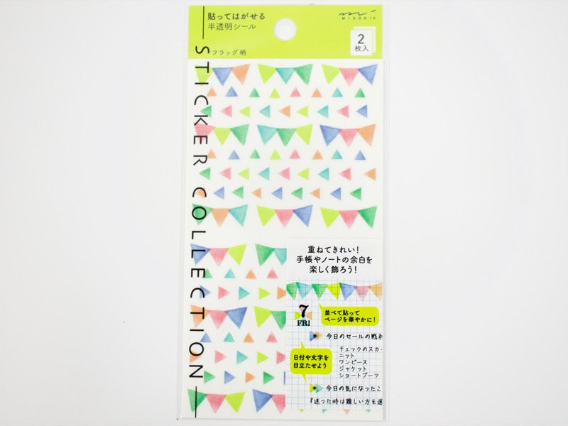 Midori Sticker Collection Translucent Colorful