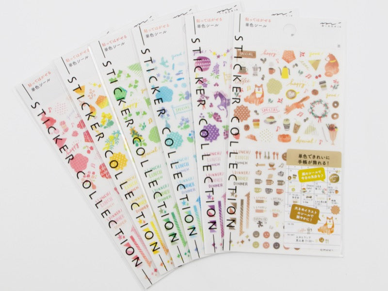 Midori Planner Sticker Collection Colorways