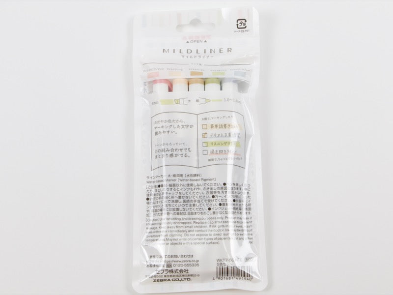 Zebra MildLiner 5-pack