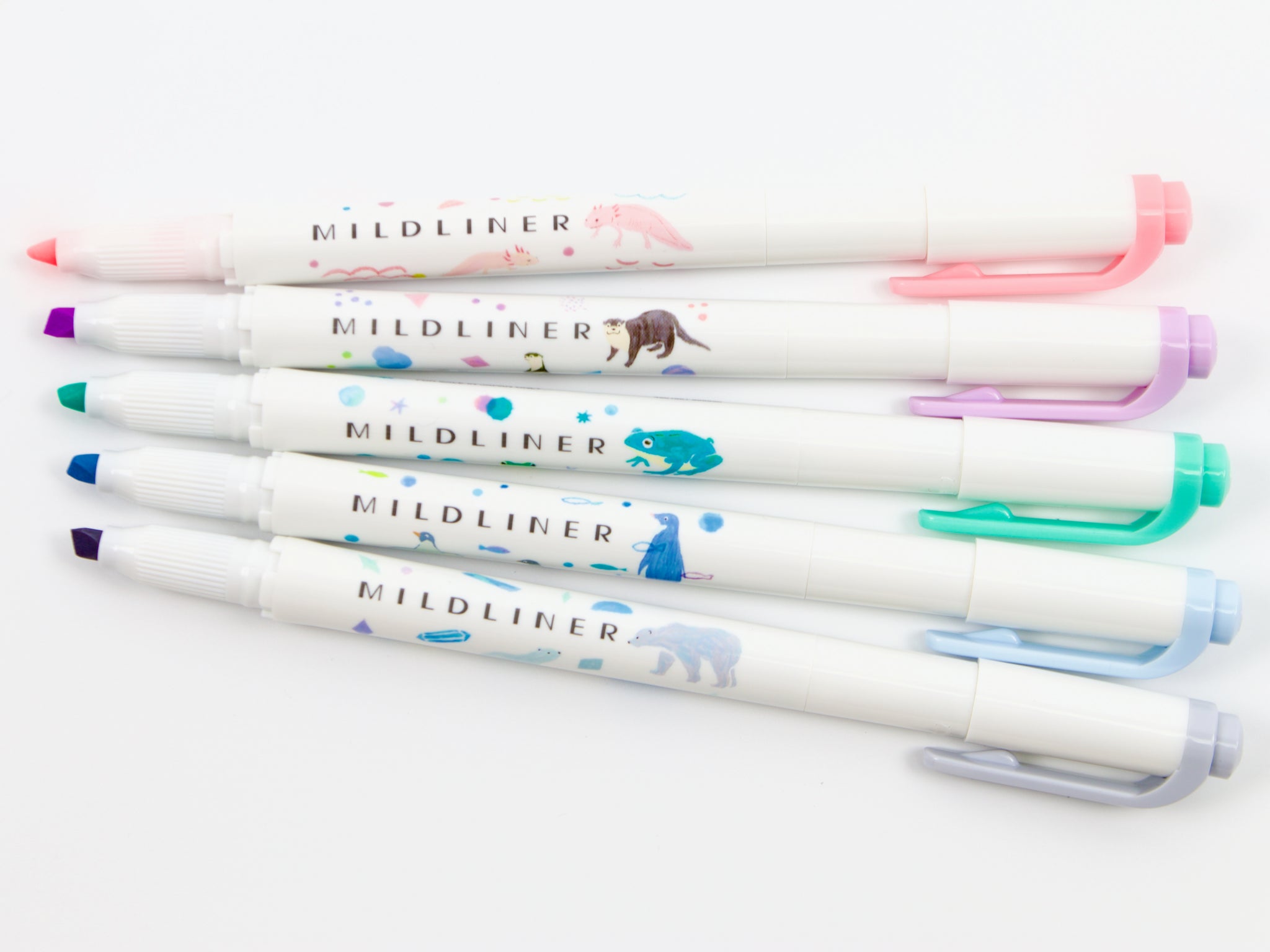 Limited Edition Animal Mildliner 5 Color Set - Tokyo Pen Shop