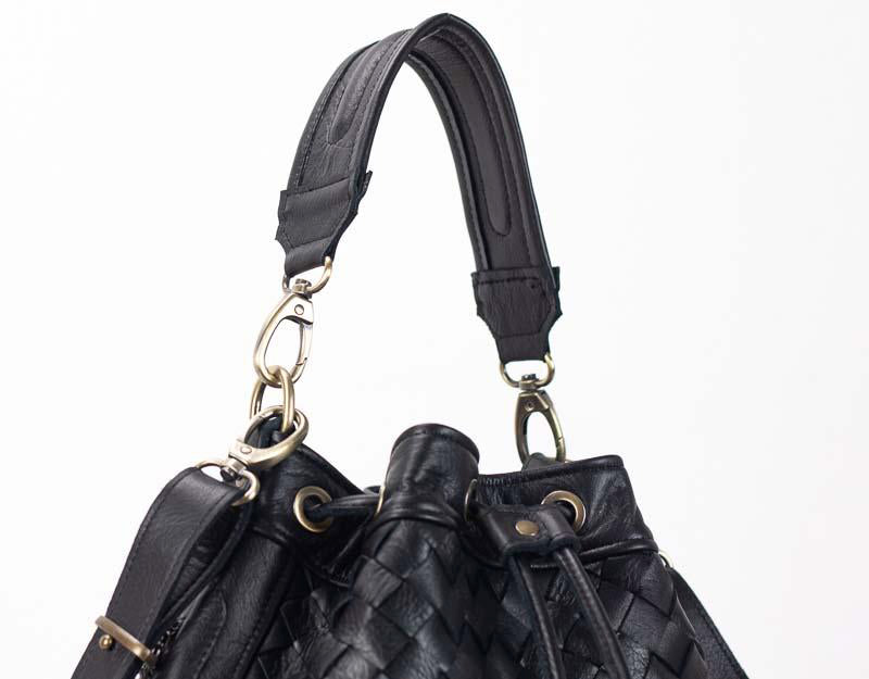 milloo Danae Bucket Bag Black Handwoven