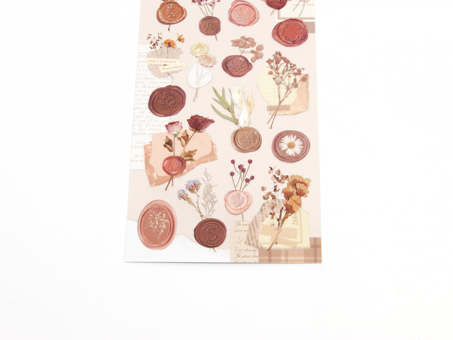 Mind Wave Wax Seal Floral Stickers