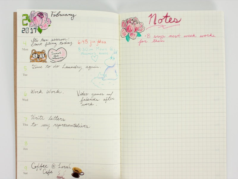 019 Free Diary Weekly and Memo Refill - Tokyo Pen Shop