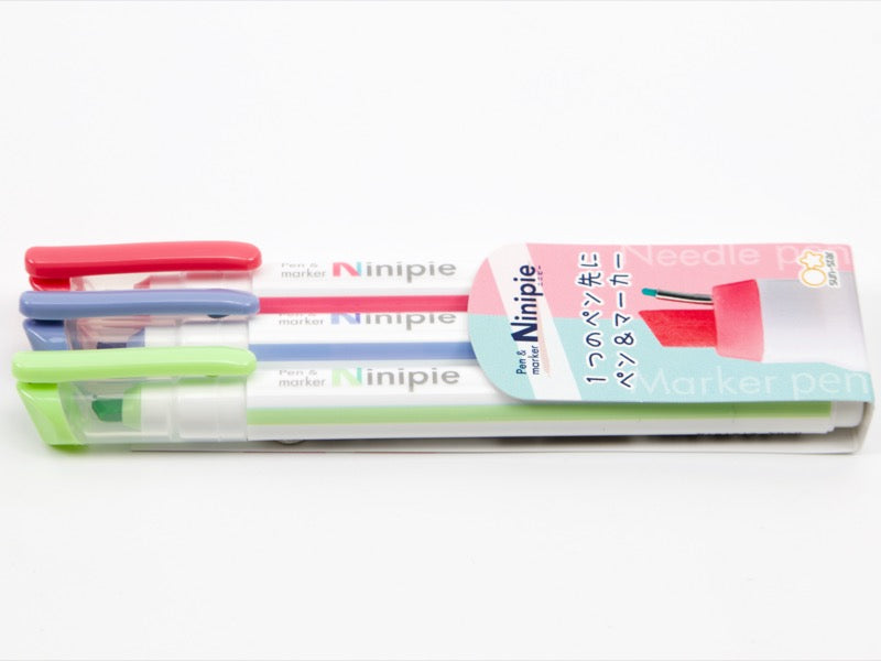 Sun-Star Ninipie BOLD Pen and Marker 3 Color Set