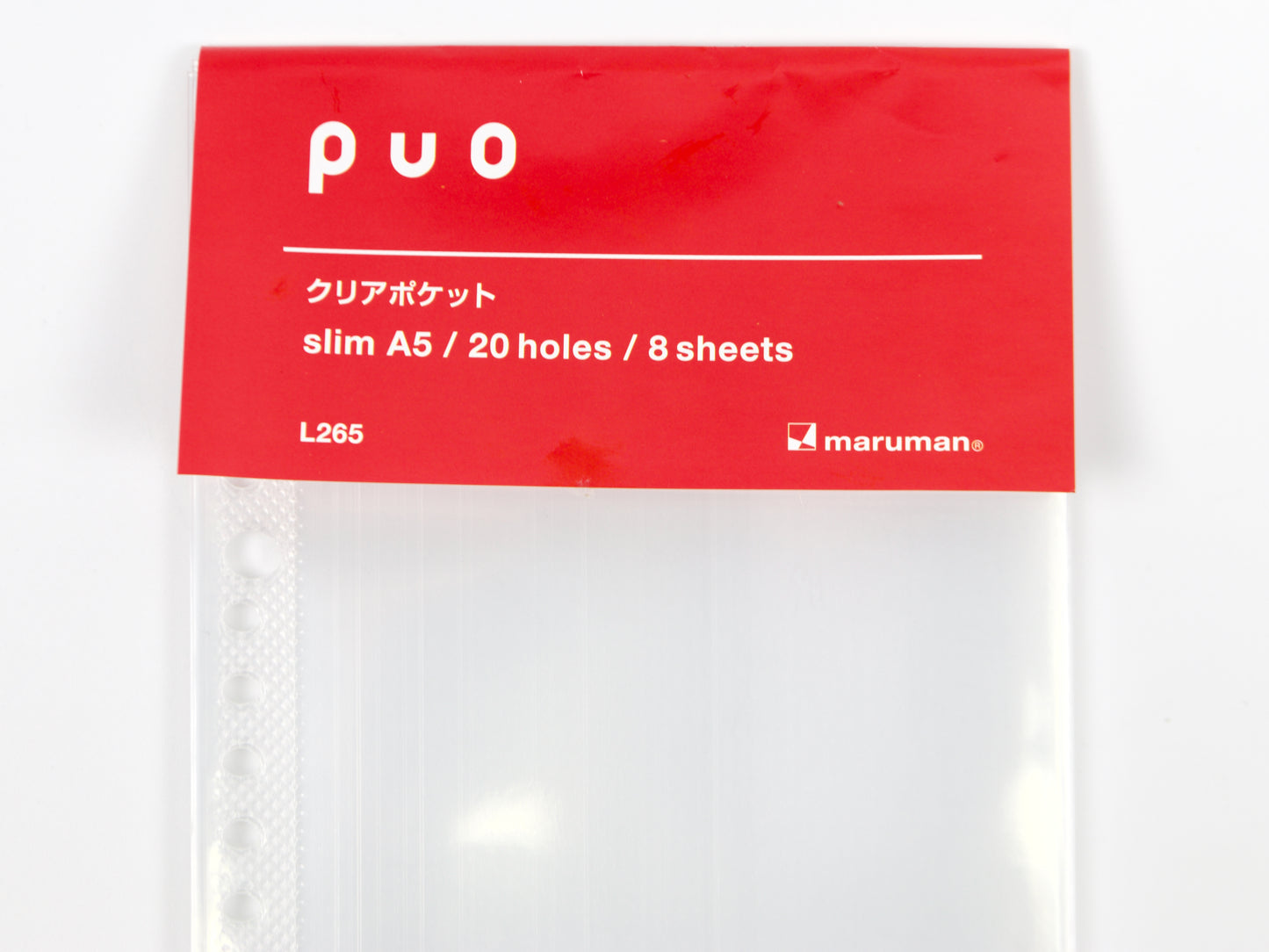 Maruman Puo A5 Slim Clear Pocket Sheets (8 sheets)
